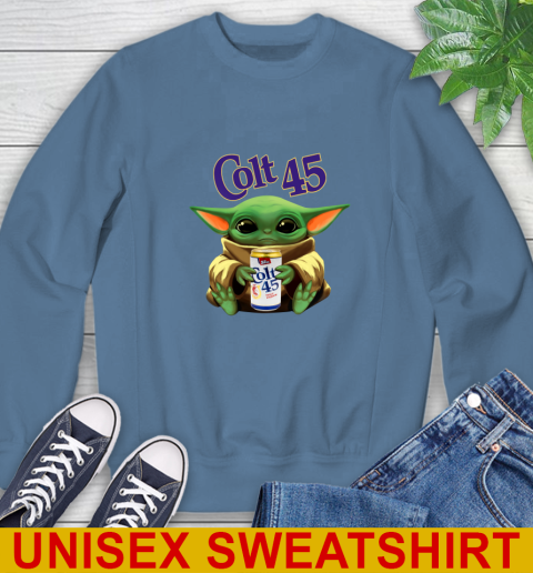 Star Wars Baby Yoda Hugs Colt 45 Beer Shirt 32