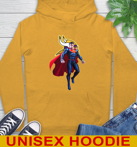 NFL Superman DC Sports Football Minnesota Vikings Hoodie 3