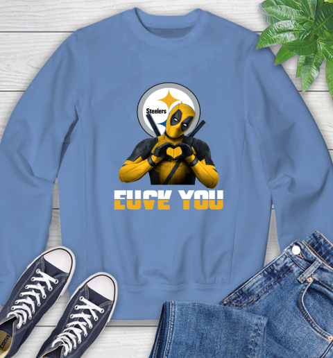 NHL Pittsburgh Steelers Deadpool Love You Fuck You Football Sports Sweatshirt 11
