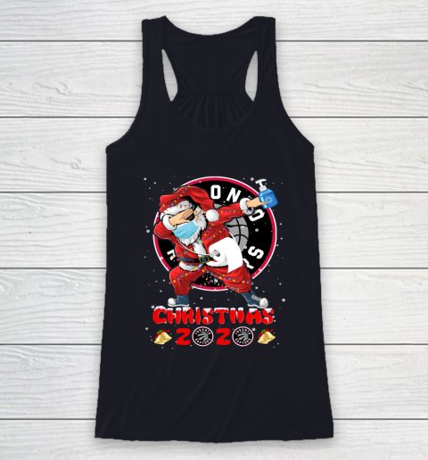 Toronto Raptors Funny Santa Claus Dabbing Christmas 2020 NBA Racerback Tank 7