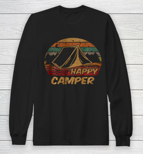 Camping Gifts Happy Camper Campsite Scout Lovers Camp Long Sleeve T-Shirt