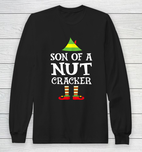 Son Of A Nutcracker Funny Christmas Elf Long Sleeve T-Shirt