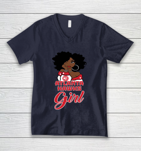 Atlanta Hawkss Girl NBA V-Neck T-Shirt 3
