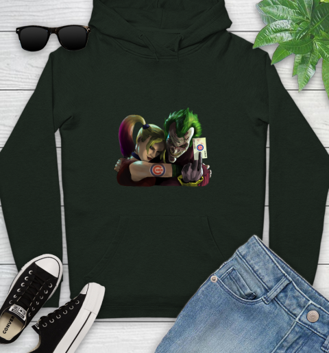 Chicago Cubs MLB Baseball Joker Harley Quinn Suicide Squad Youth Hoodie 13
