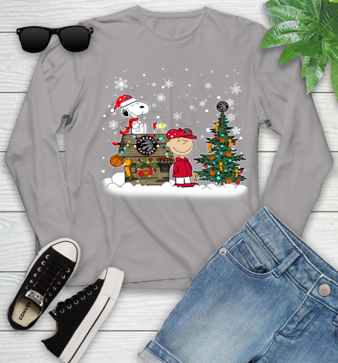 Toronto Raptors NBA Basketball Christmas The Peanuts Movie Snoopy Championship Youth Long Sleeve 5