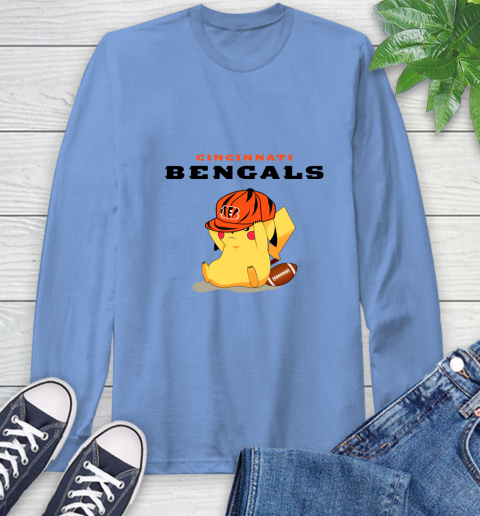 NFL Pikachu Football Sports Cincinnati Bengals Long Sleeve T-Shirt 11