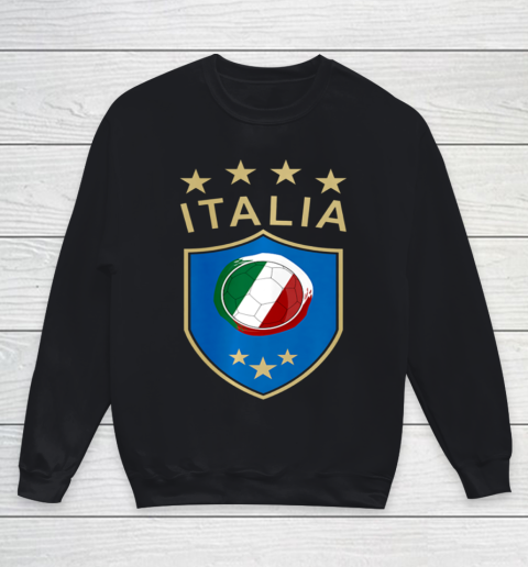 Italy Soccer Italian Italia Flag Football Player Youth Sweatshirt