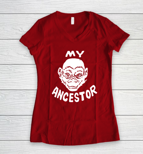 My Ancestor Monkey Women's V-Neck T-Shirt 6