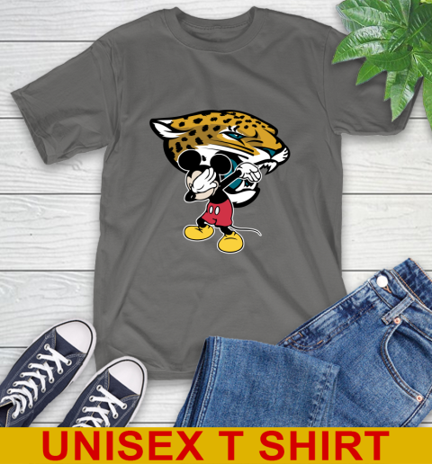 Jacksonville Jaguars NFL Football Dabbing Mickey Disney Sports T-Shirt 8