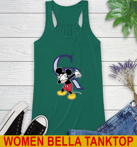 Colorado Rockies MLB Baseball Dabbing Mickey Disney Sports Racerback Tank 7