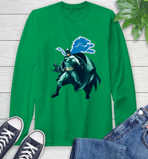 NFL Batman Football Sports Detroit Lions Long Sleeve T-Shirt 7