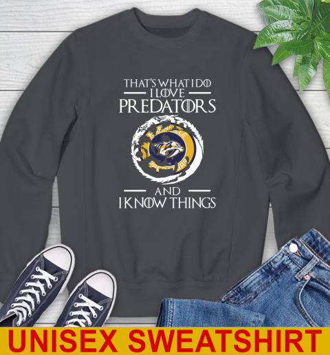 Nashville Predators NHL Hockey That's What I Do I Love My Team And I Know Things Game Of Thrones 31