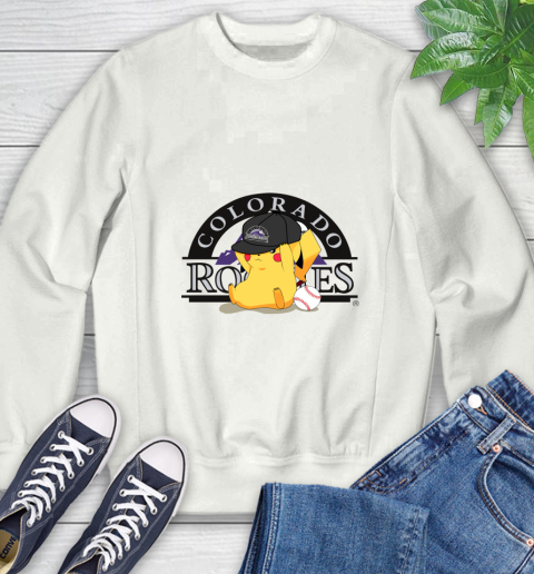 MLB Pikachu Baseball Sports Colorado Rockies Sweatshirt