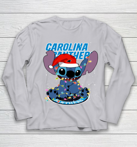 Carolina Panthers NFL Football noel stitch Christmas Youth Long Sleeve 3