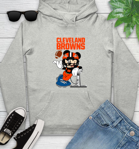 NFL Cleveland Browns Mickey Mouse Disney Super Bowl Football T Shirt Youth Hoodie