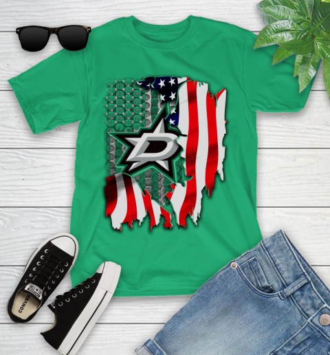 Dallas Stars NHL Hockey American Flag Youth T-Shirt 8