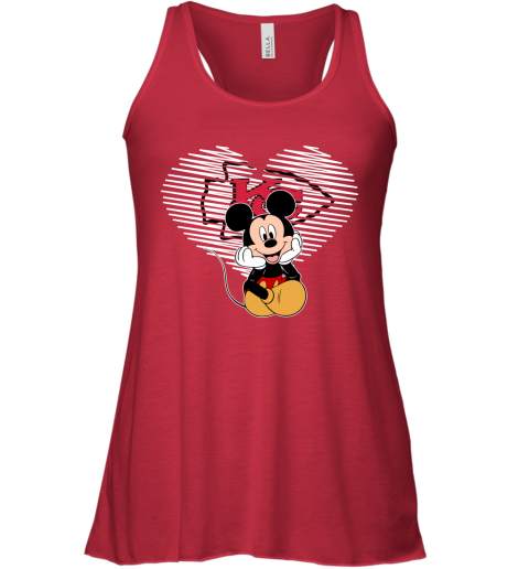 NFL Kansas City Chiefs The Heart Mickey Mouse Disney Football T Shirt XNkpE8mrtFu flowy tank 32 95 151514 front red