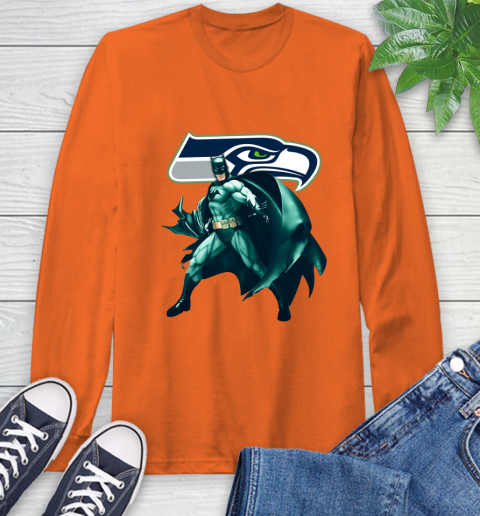 NFL Batman Football Sports Seattle Seahawks Long Sleeve T-Shirt 5