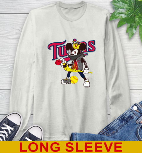 Minnesota Twins MLB Baseball Mickey Peace Sign Sports Long Sleeve T-Shirt 12