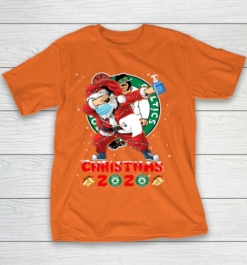 Boston Celtics Funny Santa Claus Dabbing Christmas 2020 NBA Youth T-Shirt 4