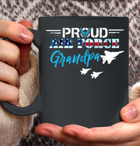 Grandpa Funny Gift Apparel  Proud Air Force Grandpa Gift Us Military Ceramic Mug 11oz