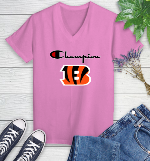 NFL Football Cincinnati Bengals Champion Shirt Women's V-Neck T-Shirt 10