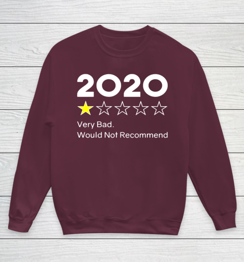 2020 One Star Very Bad Would Not Recommend Youth Sweatshirt 4
