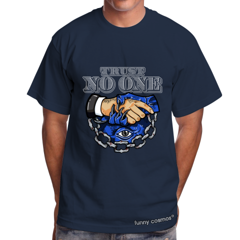 Royal Toe Matching Sneaker Tshirt Trust No One Eye Blue and Black Jordan Tshirt
