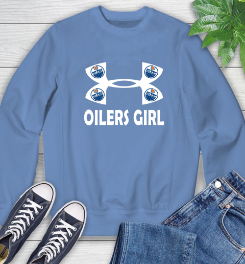 NHL Edmonton Oilers Girl Under Armour Hockey Sports Sweatshirt 11