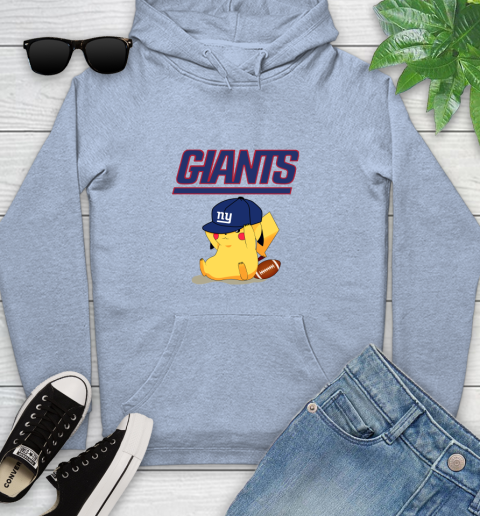 NFL Pikachu Football Sports New York Giants Youth Hoodie 10