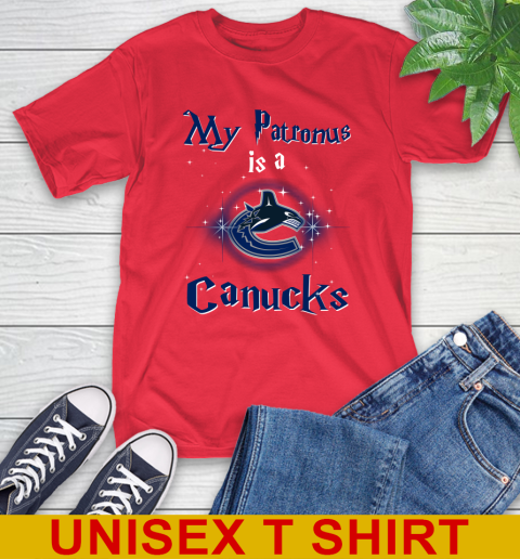 NHL Hockey Harry Potter My Patronus Is A Vancouver Canucks T-Shirt 12