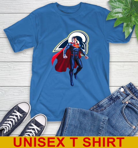 NFL Superman DC Sports Football Los Angeles Rams T-Shirt 9