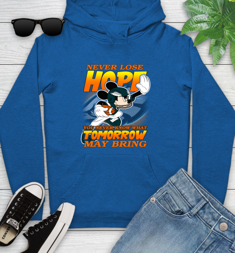Philadelphia Eagles NFL Football Mickey Disney Never Lose Hope Youth Hoodie 11