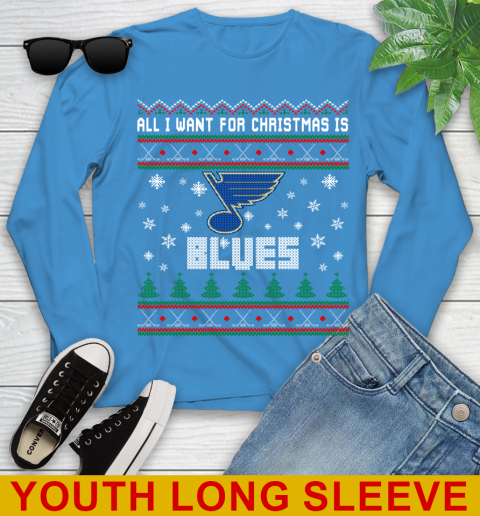 St.Louis Blues NHL Hockey All I Want For Christmas Is My Team Sports 124