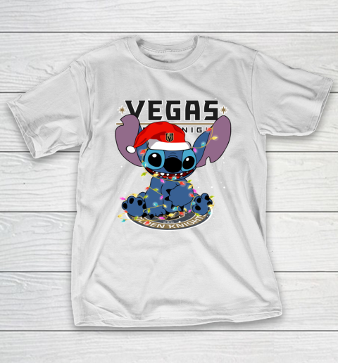 Vegas Golden Knights NHL Hockey noel stitch Christmas T-Shirt