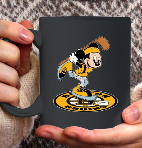 NHL Hockey Boston Bruins Cheerful Mickey Disney Shirt Ceramic Mug 15oz