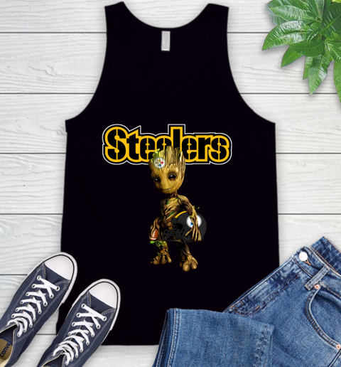 Pittsburgh Steelers NFL Football Groot Marvel Guardians Of The Galaxy Tank Top 2