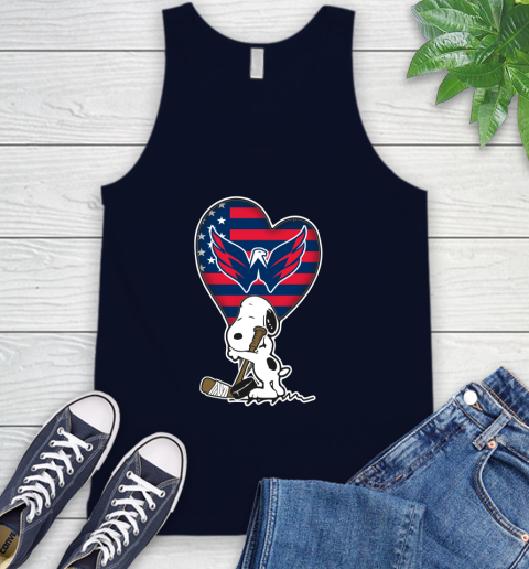 Washington Capitals NHL Hockey The Peanuts Movie Adorable Snoopy Tank Top 3