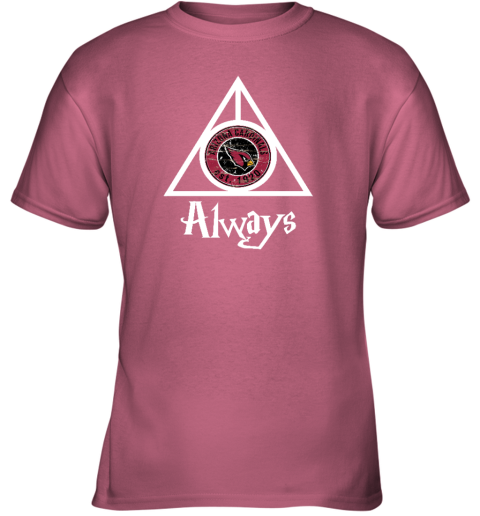 ycxq always love the arizona cardinals x harry potter mashup youth t shirt 26 front safety pink