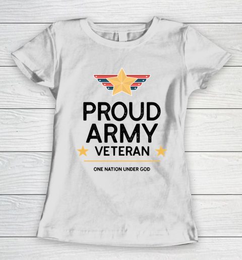 Veteran Shirt PROUD ARMY VETERAN One Nation under God Women's T-Shirt