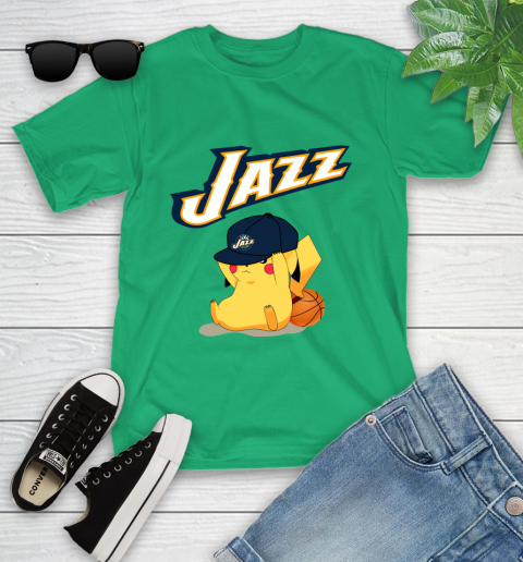 NBA Pikachu Basketball Sports Utah Jazz Youth T-Shirt 6
