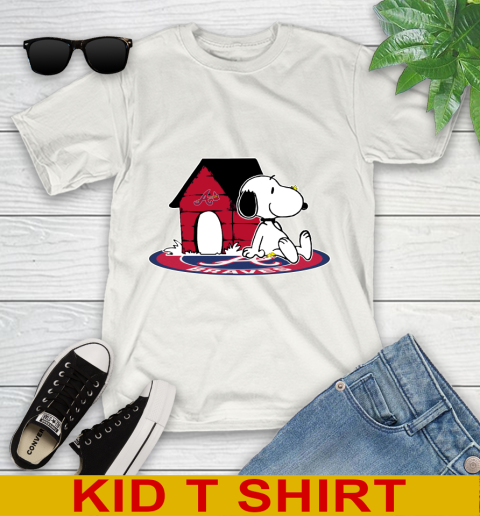 MLB Baseball Atlanta Braves Snoopy The Peanuts Movie Shirt Youth T-Shirt