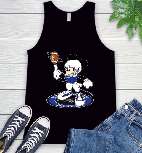 NFL Football Baltimore Ravens Cheerful Mickey Disney Shirt Tank Top