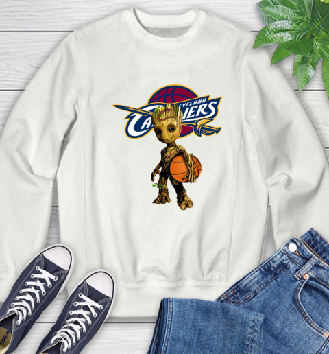 Cleveland Cavaliers NBA Basketball Groot Marvel Guardians Of The Galaxy Sweatshirt
