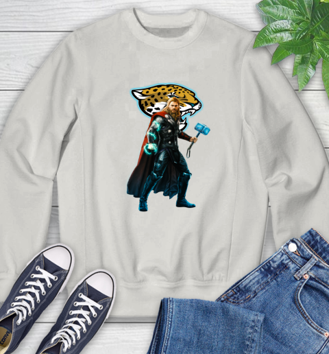 NFL Thor Avengers Endgame Football Jacksonville Jaguars Sweatshirt 12