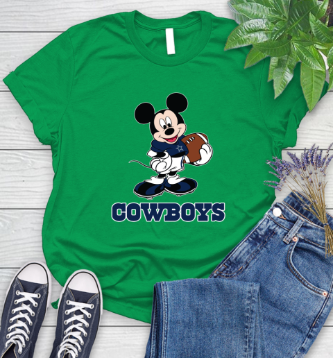 NFL Football Dallas Cowboys Cheerful Mickey Mouse Shirt Women's T-Shirt 7