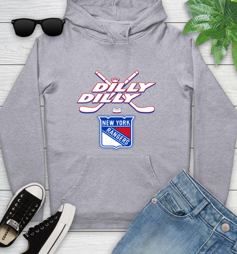 NHL New York Rangers Dilly Dilly Hockey Sports Youth Hoodie 6