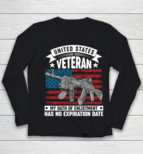 Veteran Shirt United States Veteran My Oath Of Enlistment Has No Expiration Date Youth Long Sleeve