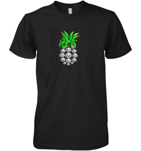 Pineapple Baseball Hawaiian Aloha Beach Premium Men's T-Shirt