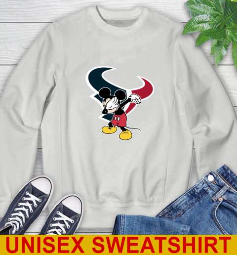 Houston Texans NFL Football Dabbing Mickey Disney Sports Sweatshirt 5